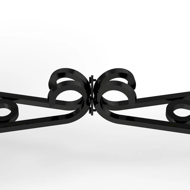 Konsolentisch aus Glas und Metall mit Stauraum