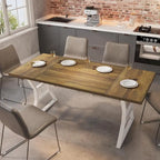 Metal Legs Kitchen Dining Table for 4 to 6 People