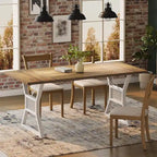 Metal Legs Kitchen Dining Table for 4 to 6 People