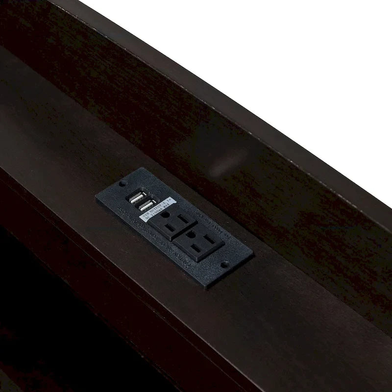 Twin XL Platform Bed with LED Headboard, Trundle and Storage Drawers