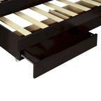 Twin XL Platform Bed with LED Headboard, Trundle and Storage Drawers