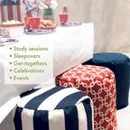 Pouf ottoman d’intérieur 16" x 16" x 17"