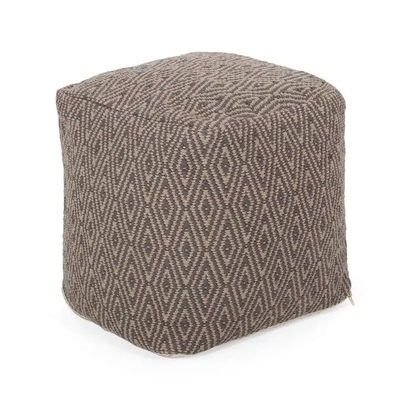 Handgefertigter Würfel-Pouf aus Baumwolle