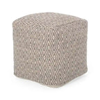 Handgefertigter Würfel-Pouf aus Baumwolle