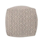 Handgefertigter Würfel-Pouf aus Baumwolle