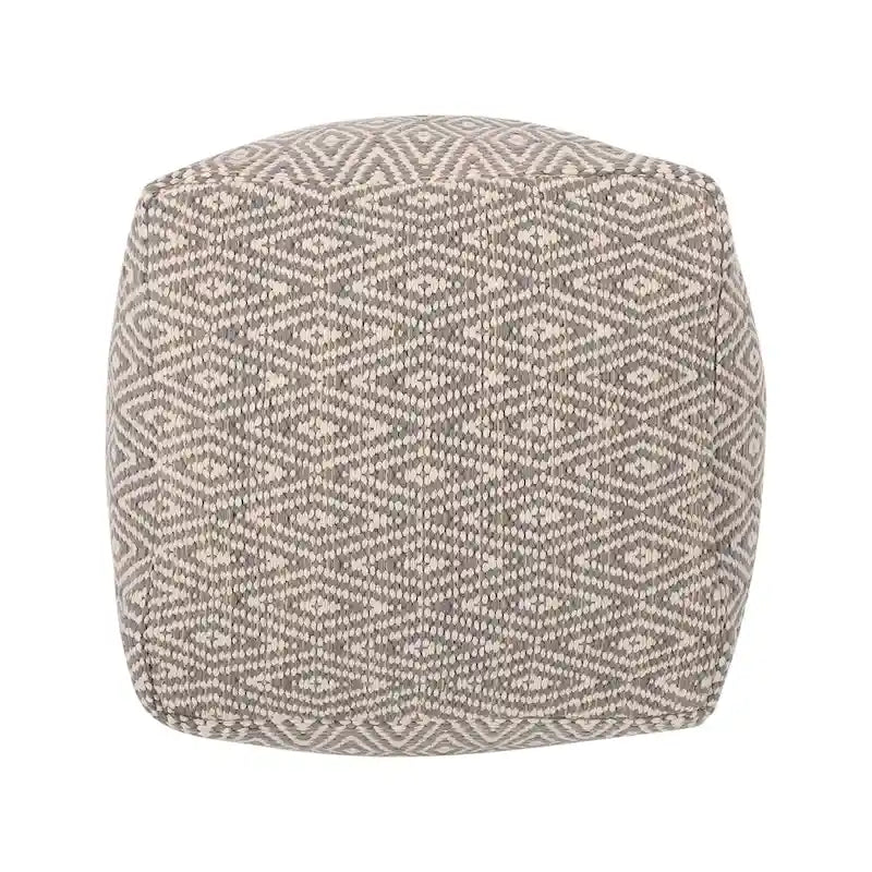 Handgefertigter Würfel-Pouf aus Baumwolle