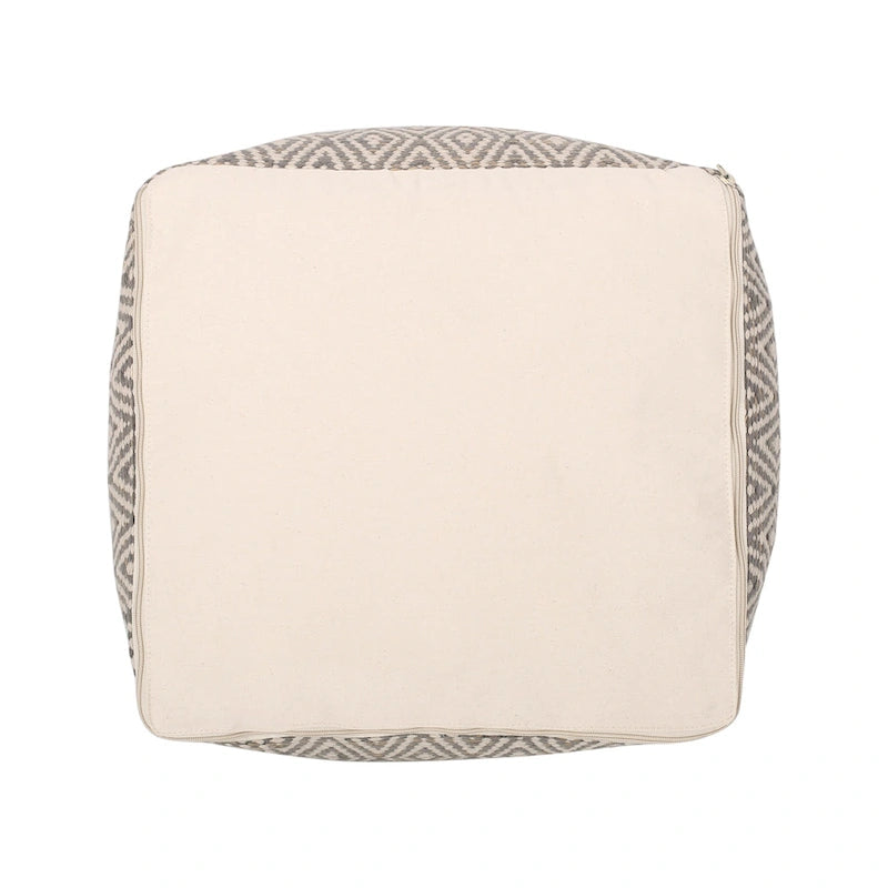 Handgefertigter Würfel-Pouf aus Baumwolle