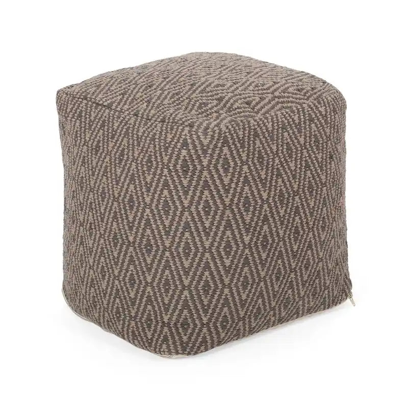 Handgefertigter Würfel-Pouf aus Baumwolle