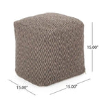 Handgefertigter Würfel-Pouf aus Baumwolle