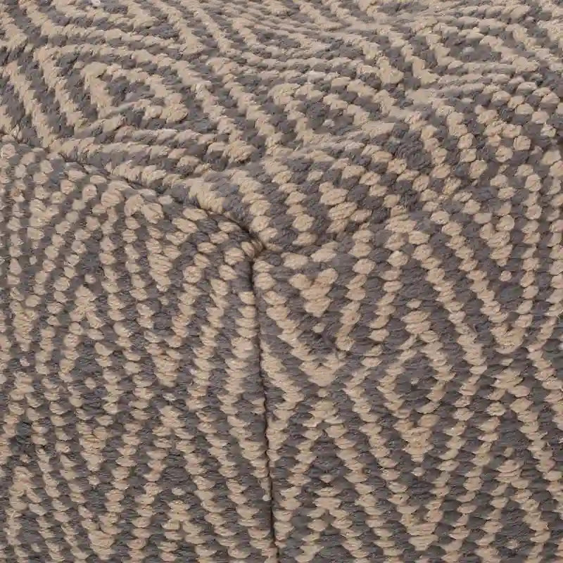 Handgefertigter Würfel-Pouf aus Baumwolle