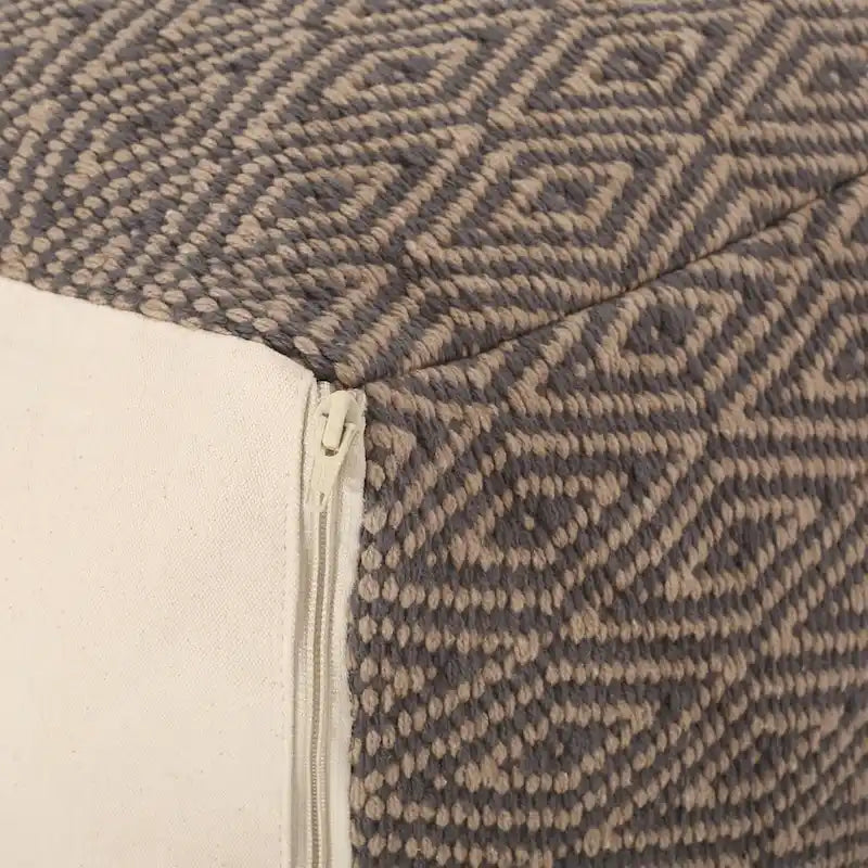 Handgefertigter Würfel-Pouf aus Baumwolle