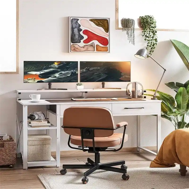 Computerschreibtisch mit Schubladen und Monitorablage