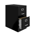 Stahlschrank mit 2 Schubladen, Schwarz