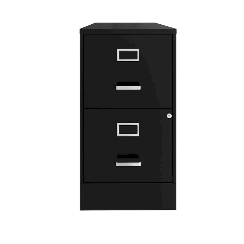 Stahlschrank mit 2 Schubladen, Schwarz