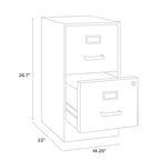 Stahlschrank mit 2 Schubladen, Schwarz