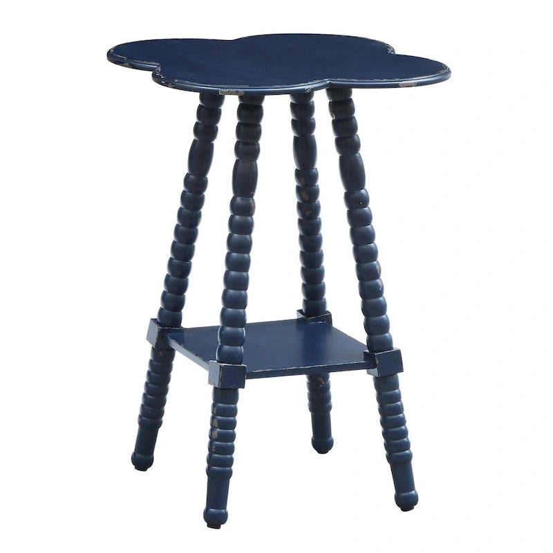 Bar Harbor Indigo Clover Shaped Accent Table