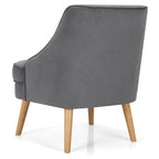 Samt-Akzentsessel mit Holzbeinen - 27 x 25 x 30 in