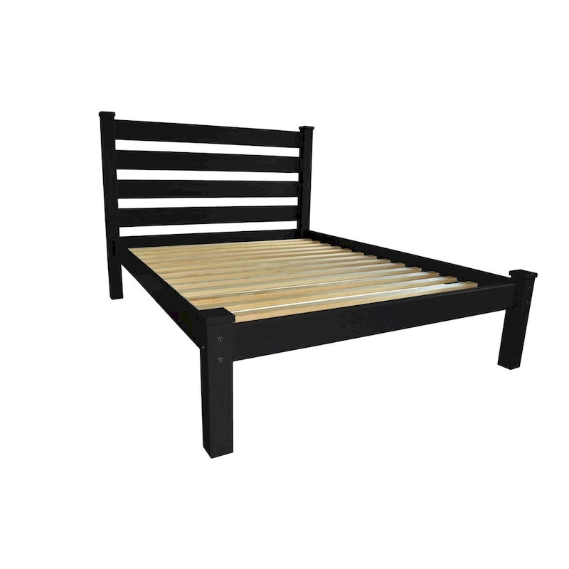 Unfertiges Queensize-Podiumbett aus massivem Kiefernholz