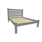 Unfertiges Queensize-Podiumbett aus massivem Kiefernholz