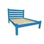Unfertiges Queensize-Podiumbett aus massivem Kiefernholz