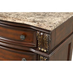 Commode classique traditionnelle avec plateau en marbre