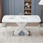 Tavolo da pranzo quadrato allungabile con piano in MDF e base in metallo