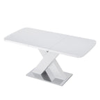 Tavolo da pranzo quadrato allungabile con piano in MDF e base in metallo