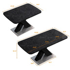 Tavolo da pranzo quadrato allungabile con piano in MDF e base in metallo