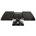 Tavolo da pranzo quadrato allungabile con piano in MDF e base in metallo