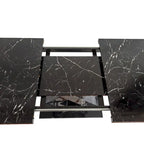 Tavolo da pranzo quadrato allungabile con piano in MDF e base in metallo