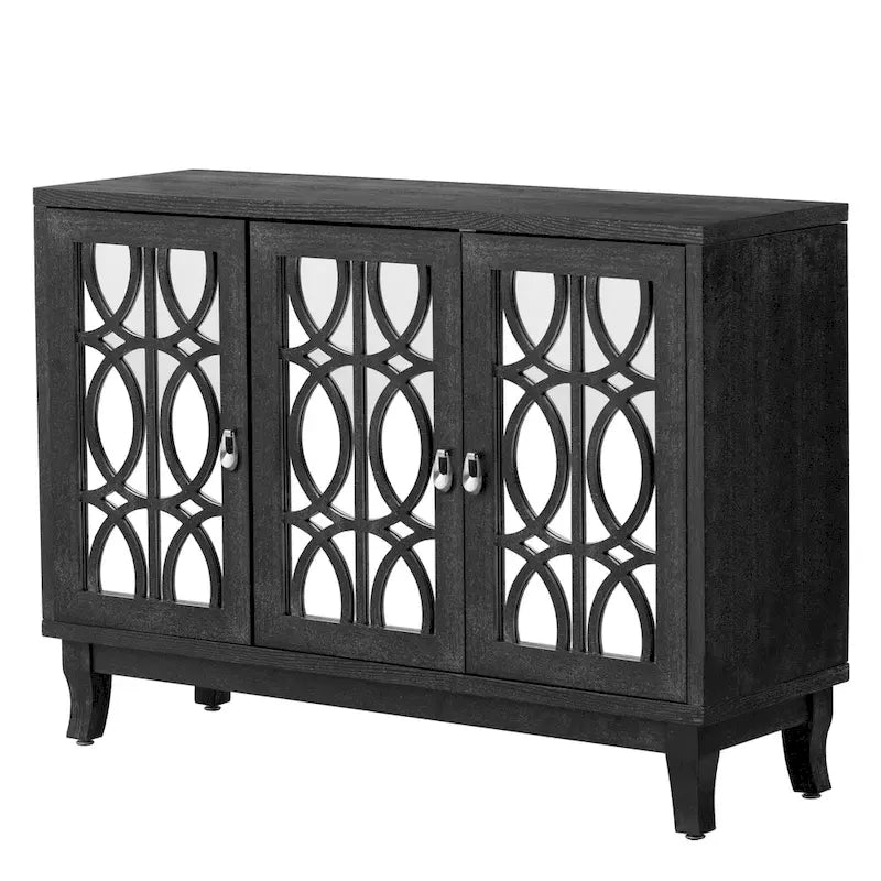 Credenza buffet contenitore a 3 ante con ante a specchio