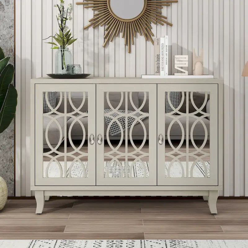 Credenza buffet contenitore a 3 ante con ante a specchio