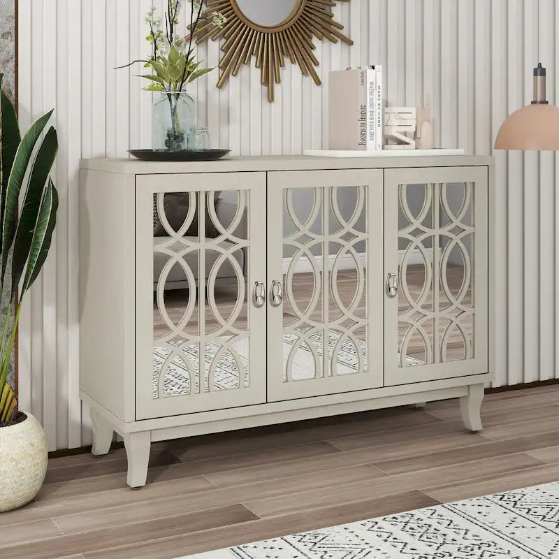 Credenza buffet contenitore a 3 ante con ante a specchio