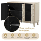 Credenza buffet contenitore a 3 ante con ante a specchio