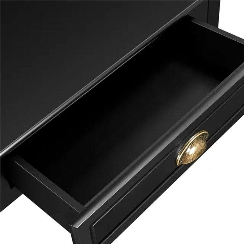 Scrivania angolare per computer con cassetto e ripiani