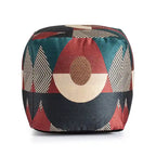 Quadratischer Indoor-/Outdoor-Pouf-Hocker, 18 x 18 x 18