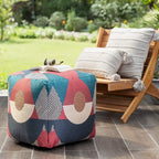Quadratischer Indoor-/Outdoor-Pouf-Hocker, 18 x 18 x 18