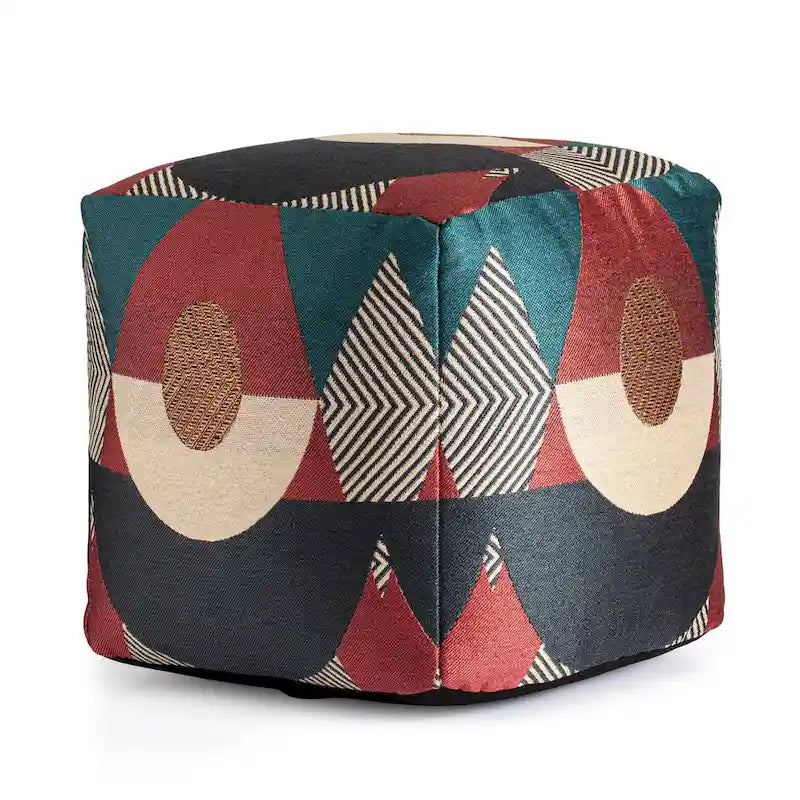 Quadratischer Indoor-/Outdoor-Pouf-Hocker, 18 x 18 x 18