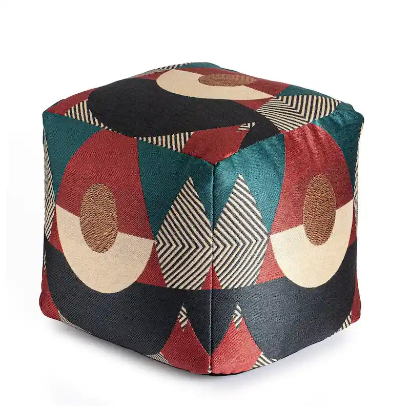 Quadratischer Indoor-/Outdoor-Pouf-Hocker, 18 x 18 x 18