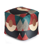 Quadratischer Indoor-/Outdoor-Pouf-Hocker, 18 x 18 x 18
