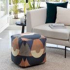 Quadratischer Indoor-/Outdoor-Pouf-Hocker, 18 x 18 x 18