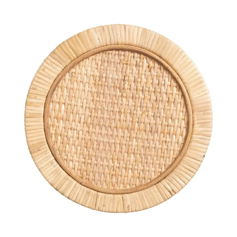Tavolino rotondo in rattan - 9x9x22 pollici