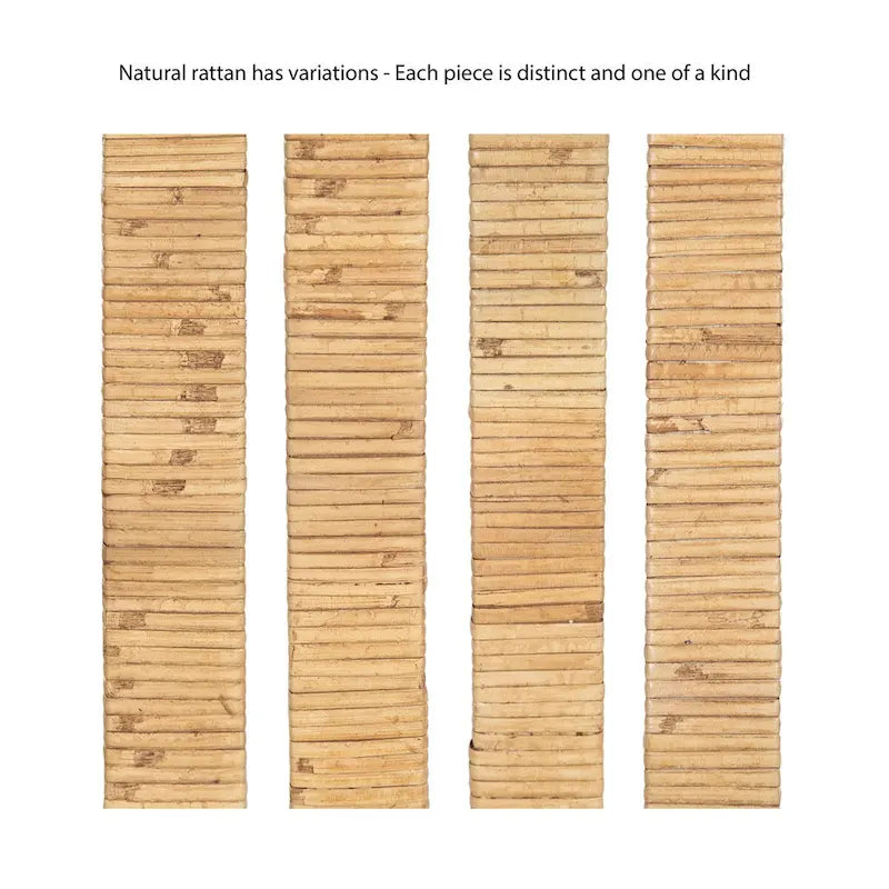 Tavolino rotondo in rattan - 9x9x22 pollici