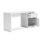 Scrivania bianca da 60" per ufficio domestico con cassetto e contenitore