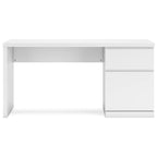 Scrivania bianca da 60" per ufficio domestico con cassetto e contenitore