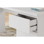 Scrivania bianca da 60" per ufficio domestico con cassetto e contenitore