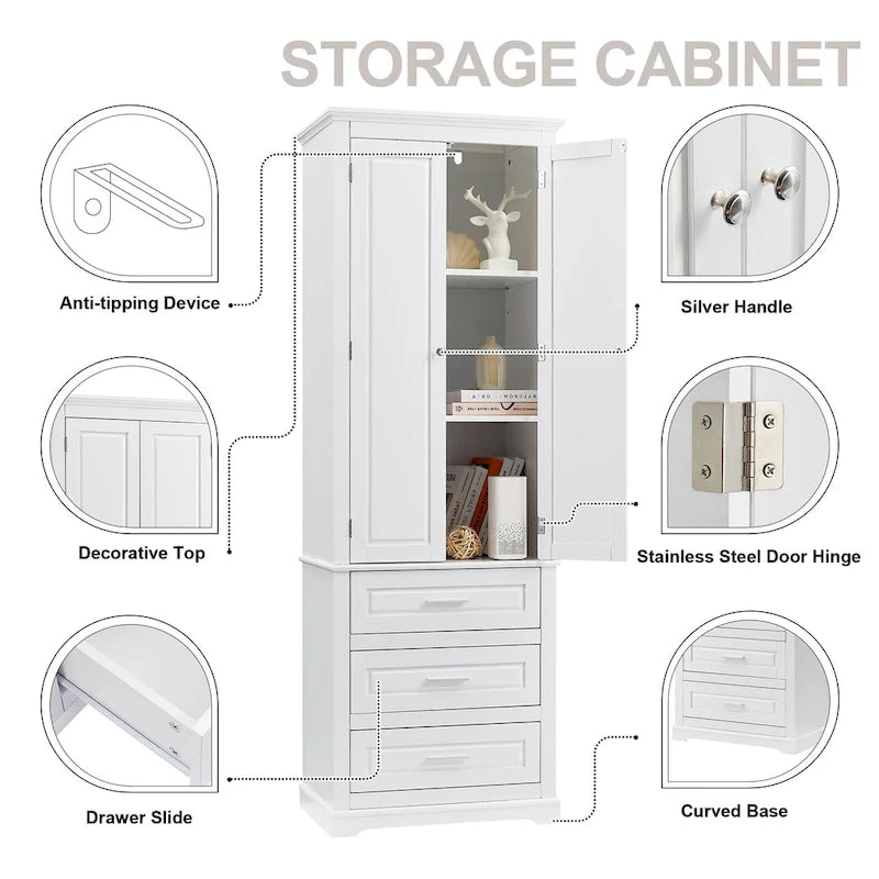 Hochschrank mit Schubladen