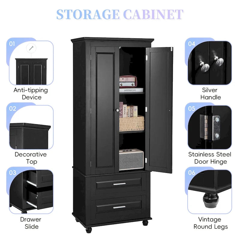Hochschrank mit Schubladen