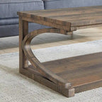 Couchtisch aus Massivholz mit Ablagefach