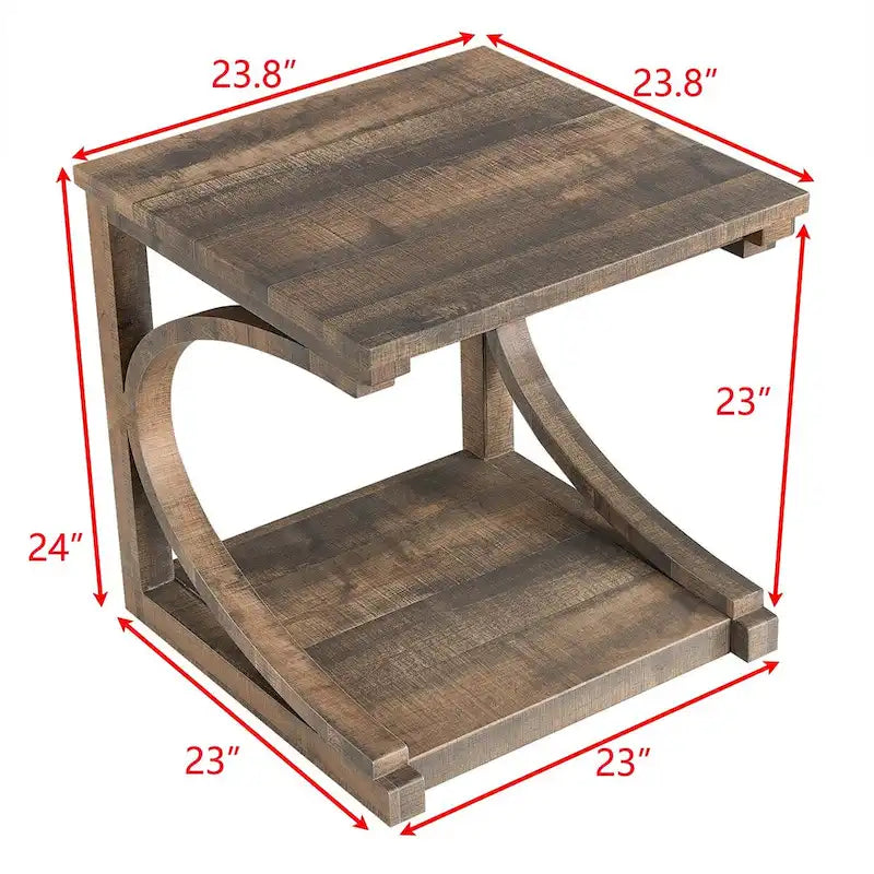 Couchtisch aus Massivholz mit Ablagefach